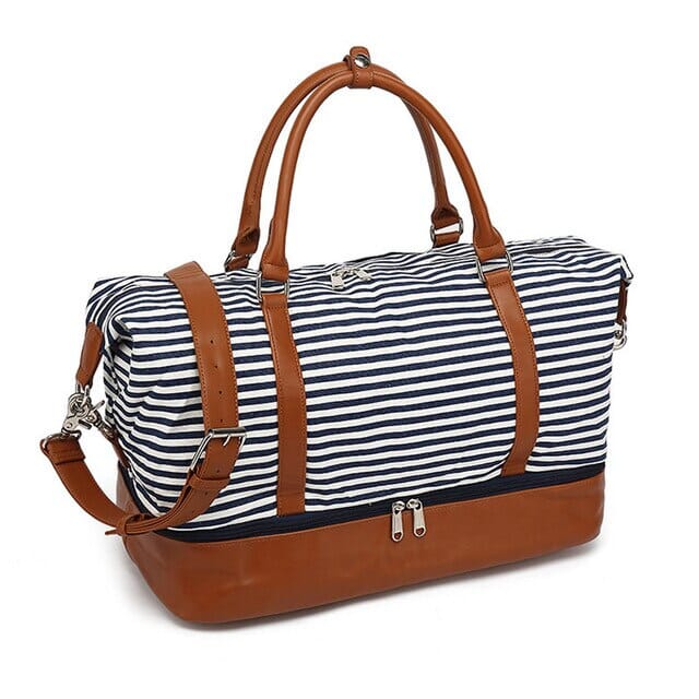 Sac de Voyage Femme Week-End Marin Rayé