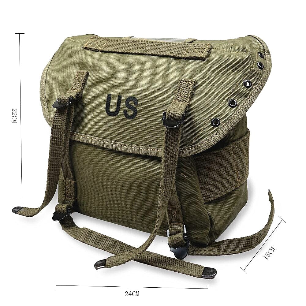 Vintage Sac US Army 1980 en Toile Kaki