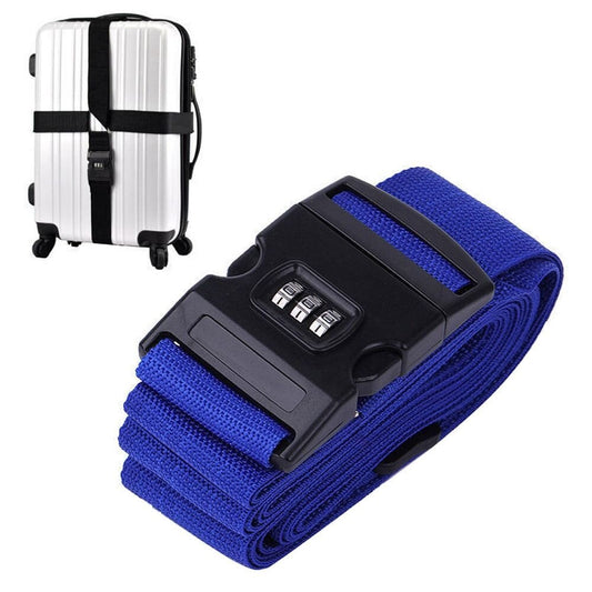 Sangle avec Code 3 Chiffres pour Valise - Bleu Marine