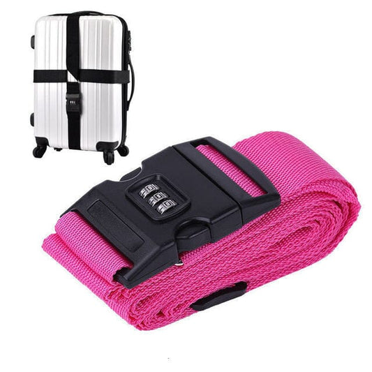 Sangle pour Valise Rose avec Code 3 Chiffres