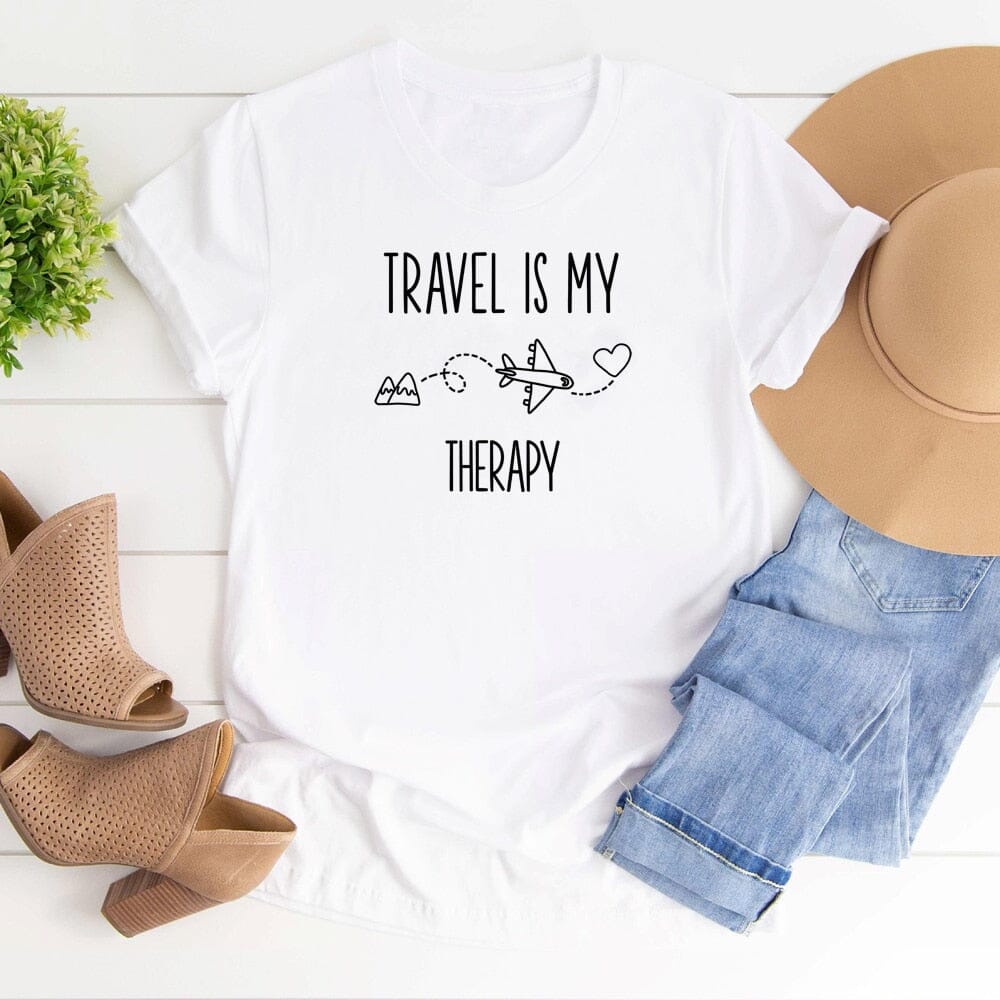 T-Shirt Avion Femme <br>Travel Therapy