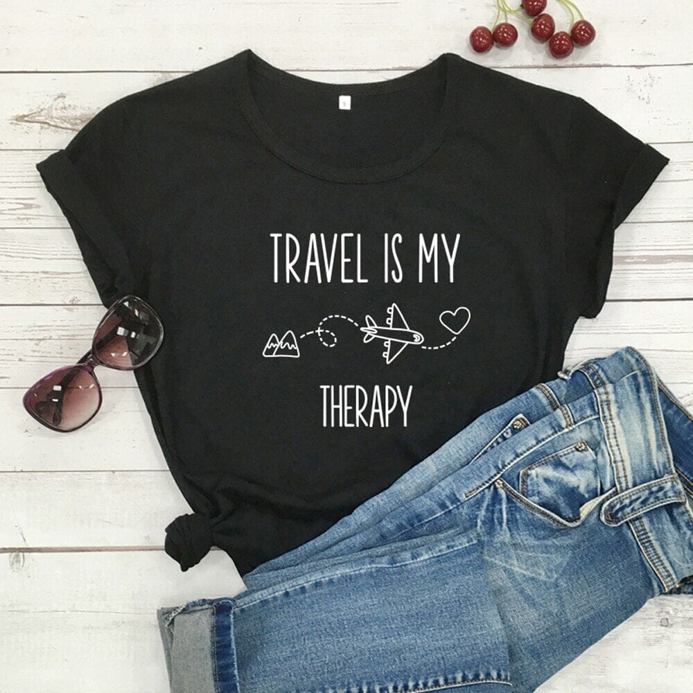 T-Shirt Avion Femme <br>Travel Therapy