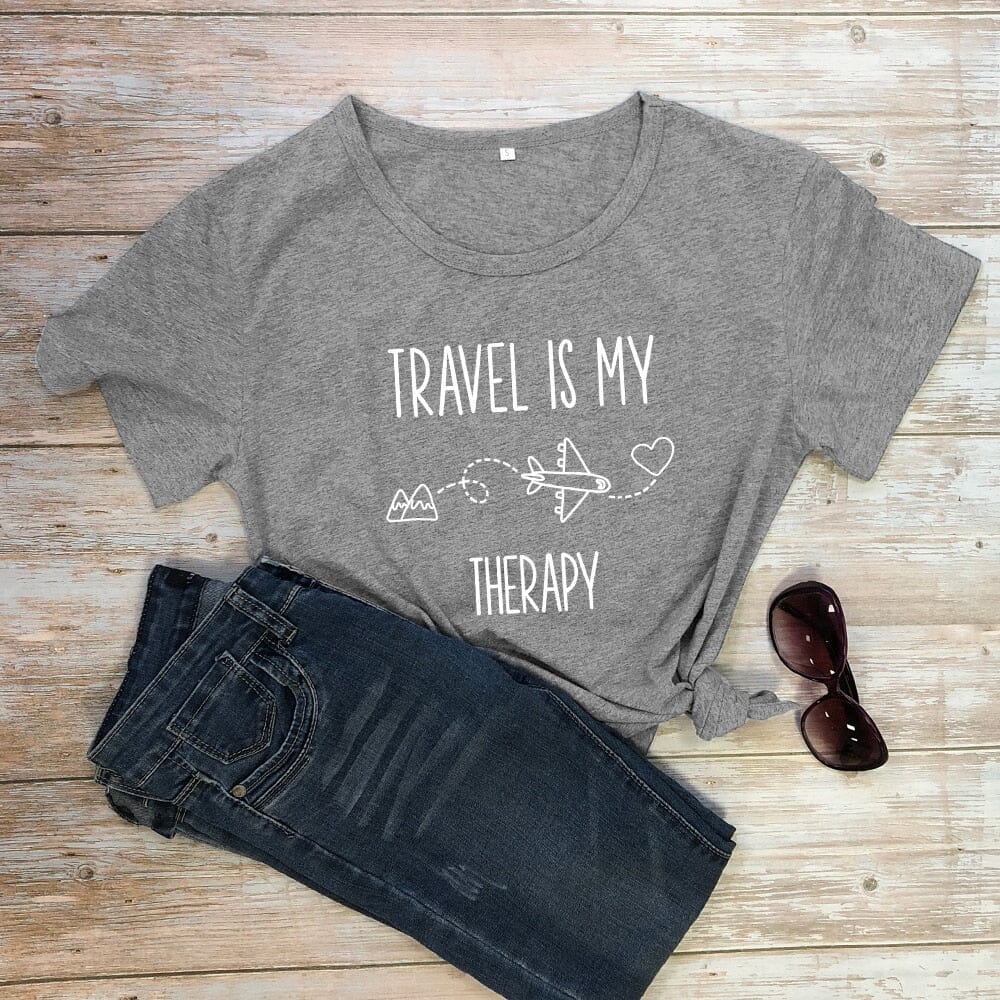 T-Shirt Avion Femme <br>Travel Therapy