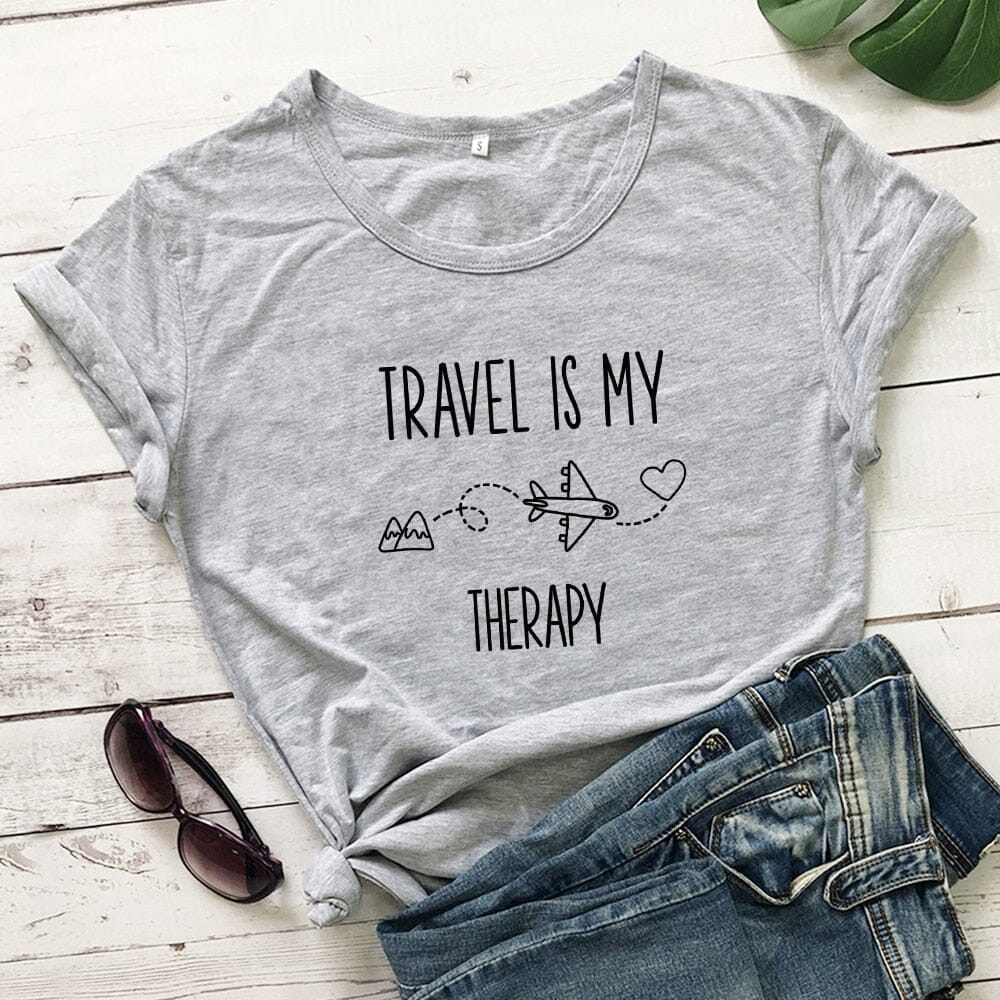 T-Shirt Avion Femme <br>Travel Therapy
