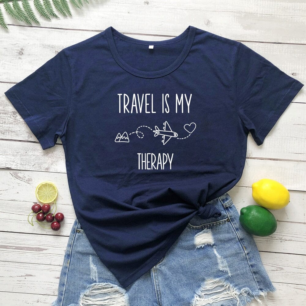T-Shirt Avion Femme <br>Travel Therapy