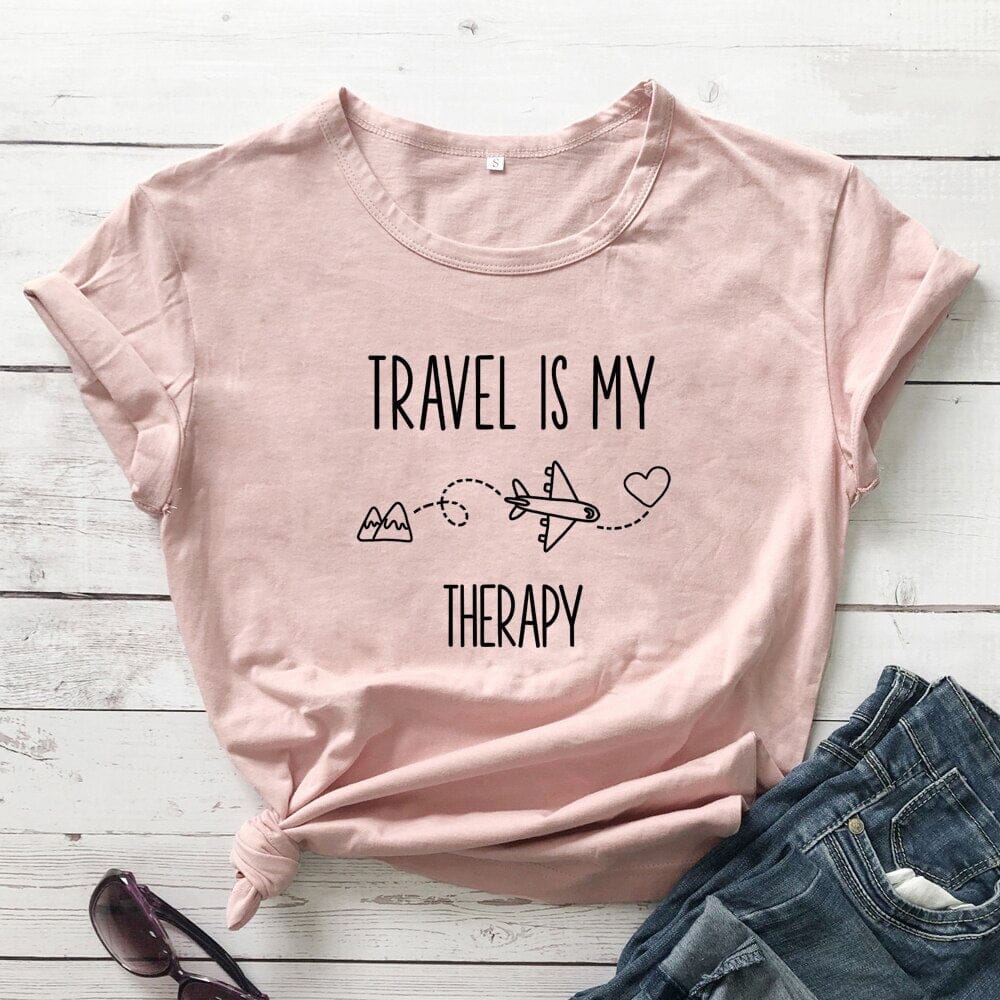 T-Shirt Avion Femme <br>Travel Therapy