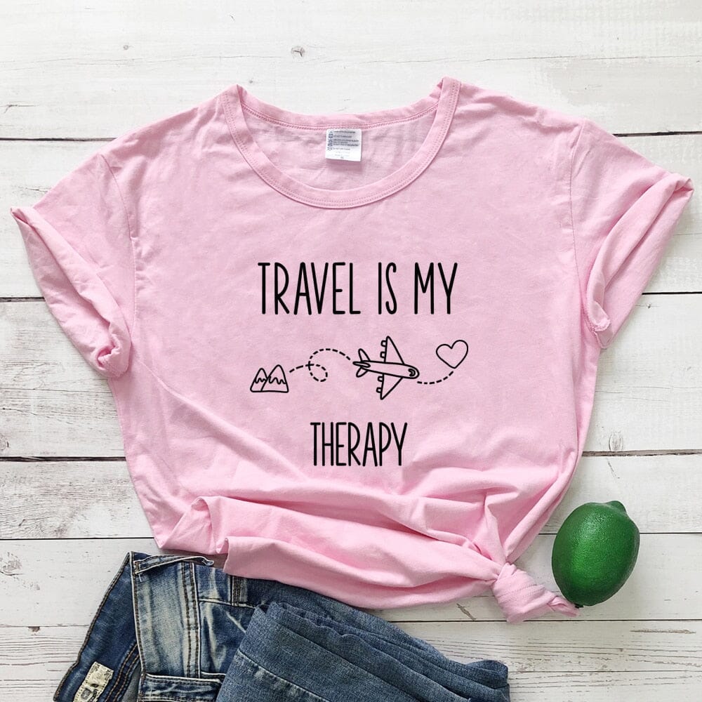 T-Shirt Avion Femme <br>Travel Therapy