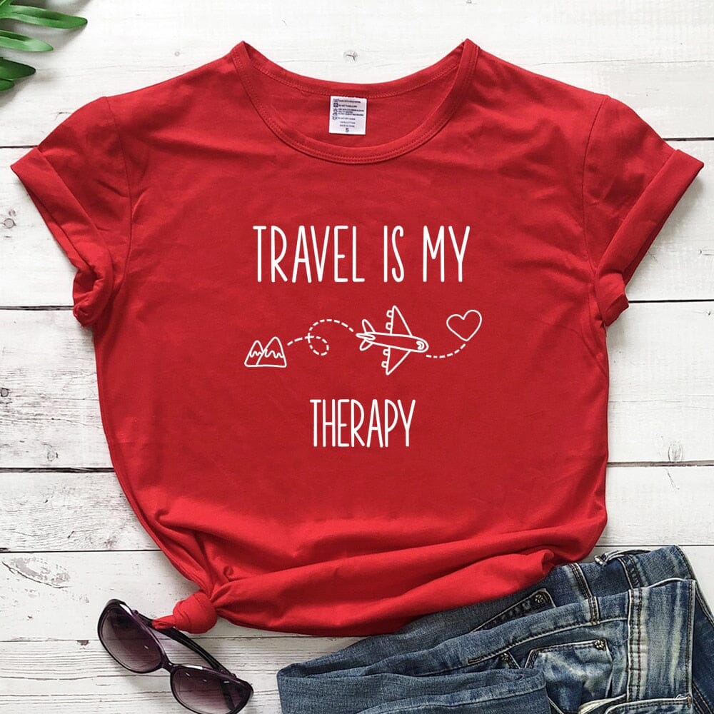 T-Shirt Avion Femme <br>Travel Therapy