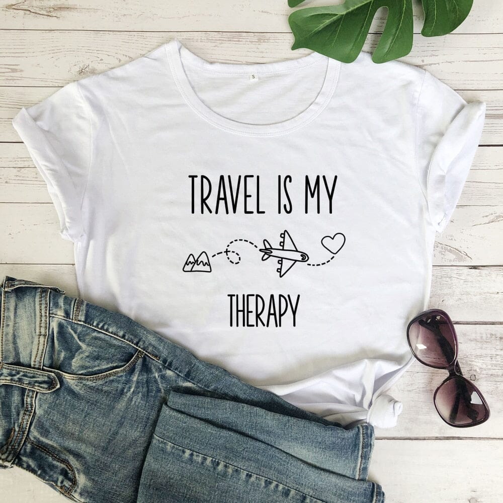 T-Shirt Avion Femme <br>Travel Therapy