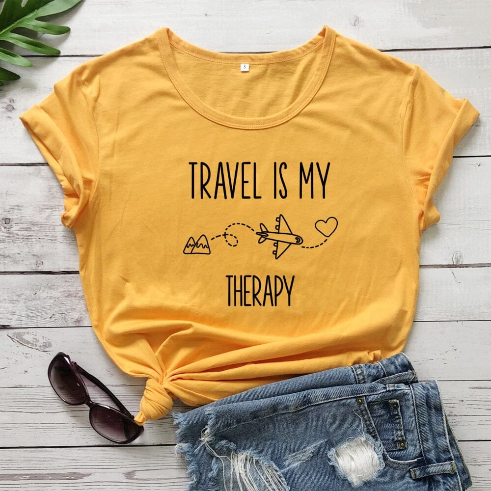 T-Shirt Avion Femme <br>Travel Therapy