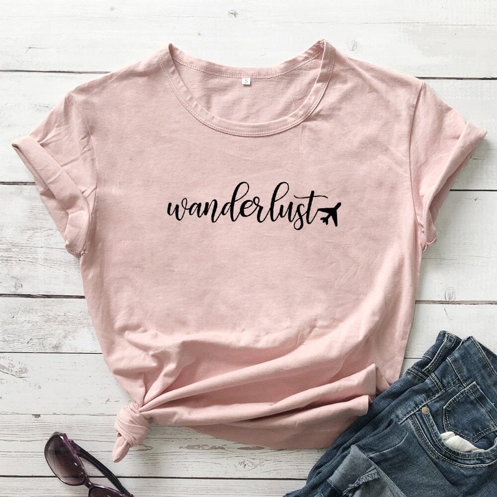 T-Shirt Wanderlust Avion Femme.
