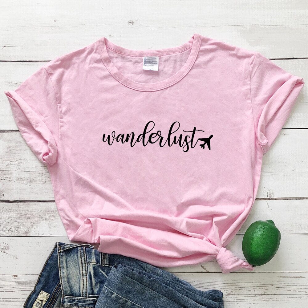 T-Shirt Wanderlust Avion Femme.