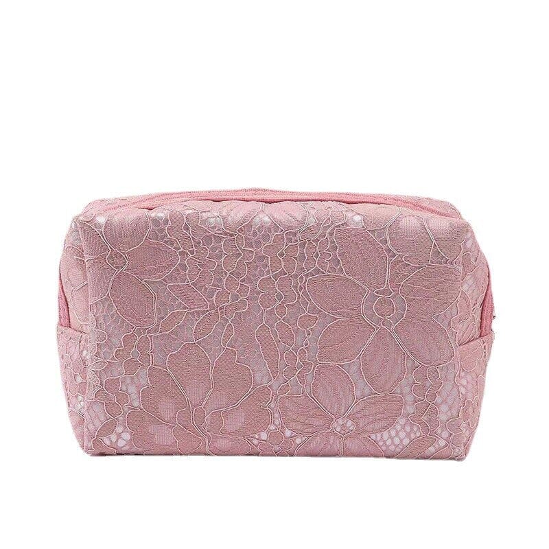 Trousse de Maquillage Dentelle Rose