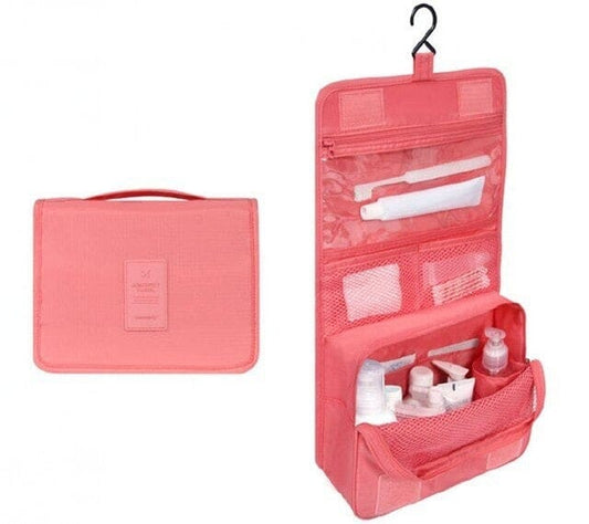 Trousse de Toilette Voyage Rose - Suspendable