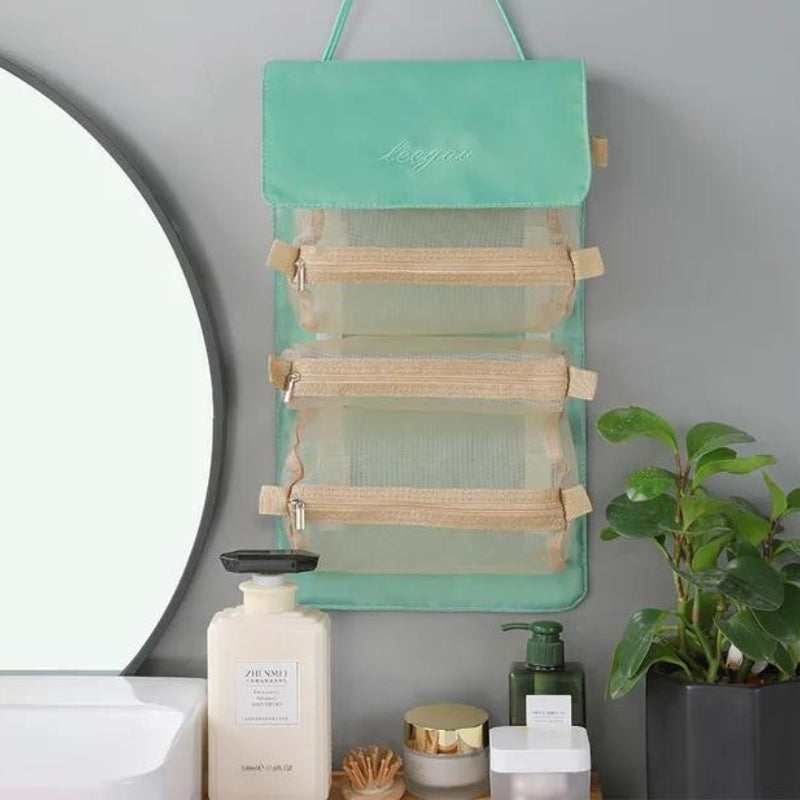 Trousse de Toilette Pliable Suspendable
