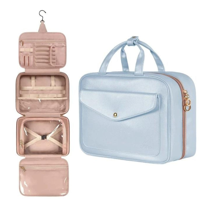 Trousse de Toilette Pliable pour Femme en Voyage