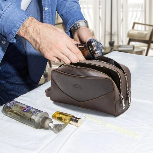 Trousse de Toilette en Cuir  Élégante