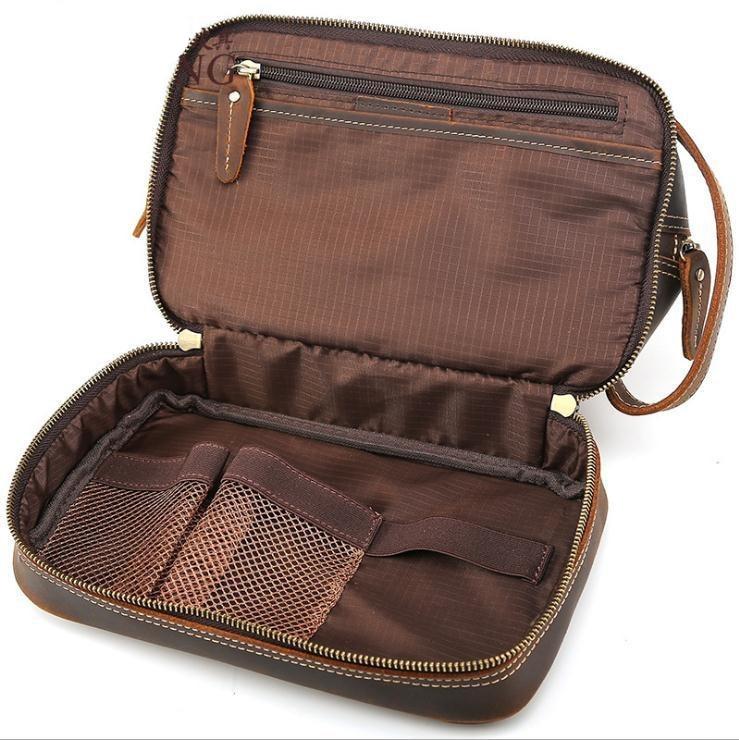 Trousse de Toilette en Cuir pour Homme par